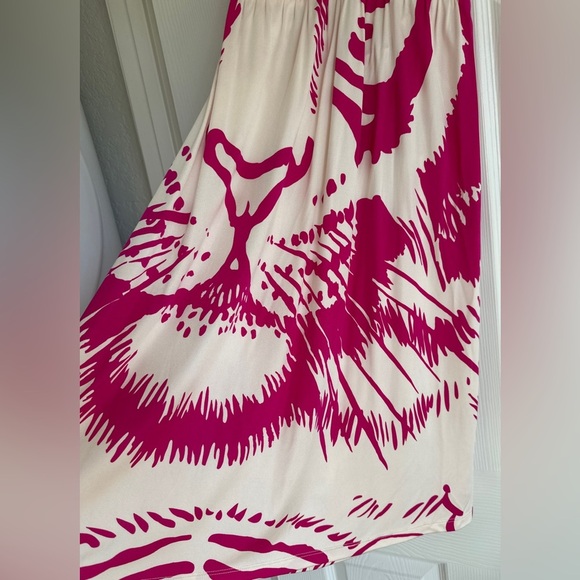 NWT Y2K Amanda Uprichard Silk Lion Print Halter Dress “ CHLOE, CAVALLI, & GUCCI - Picture 3 of 8